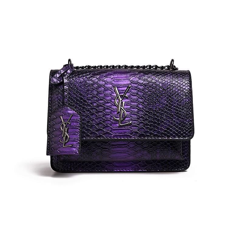 Ysl black hot sale snakeskin bag